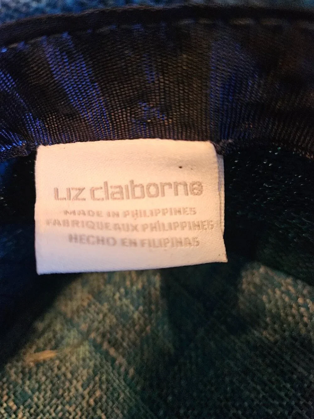 Liz Claiborne Vintage-inspired Blue Green Toned Sinamay Straw Derby Style Hat
